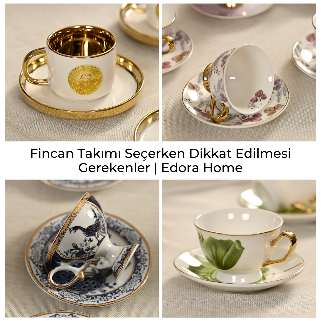 Edora Home şık porselen kahve ve çay fincanı modelleri