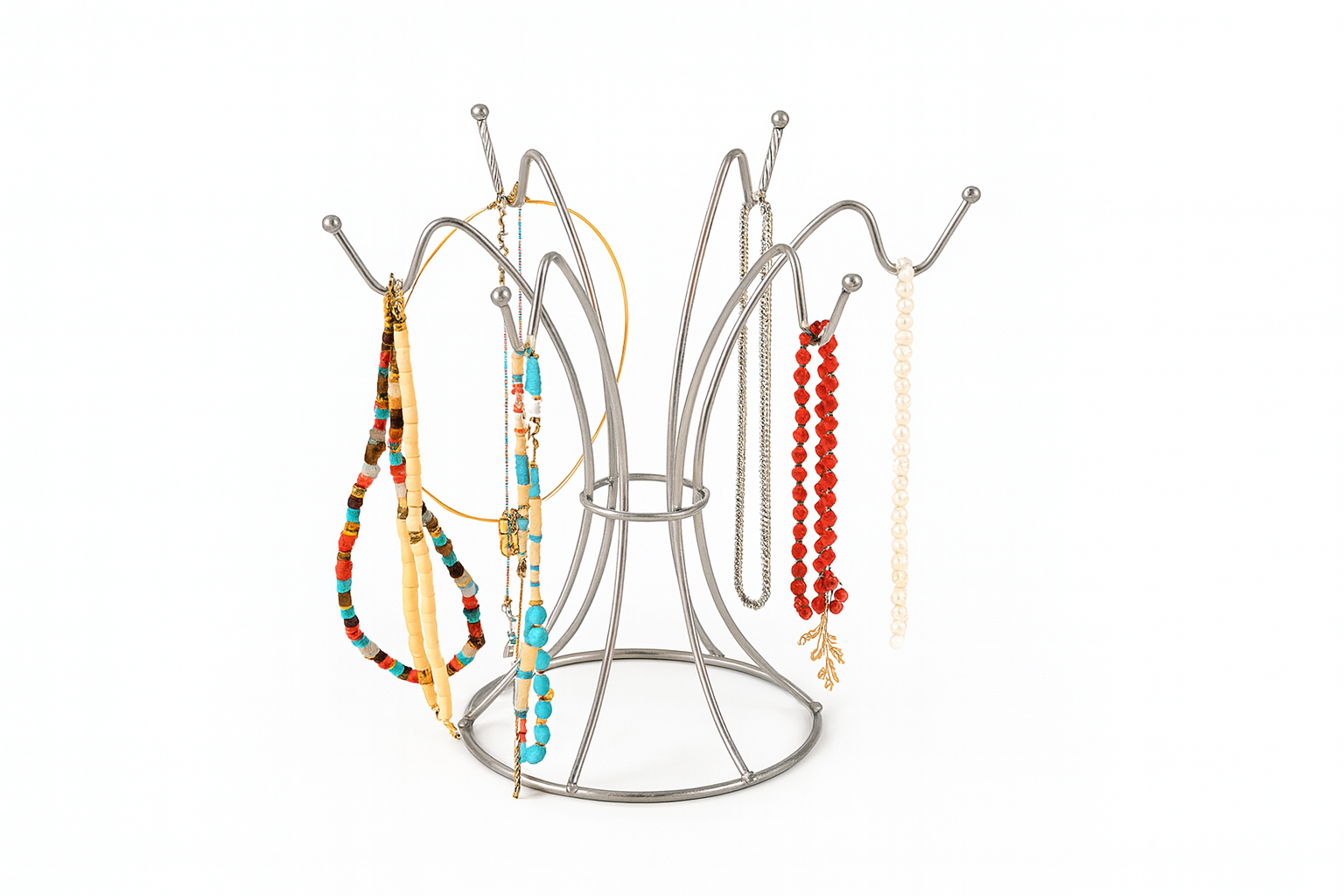 Silver Jewelry Stand, Jewelry Holder, Bracelet, Bracelet, Necklace Set, Rosary Holder Organizer Gift - Metal Stainless