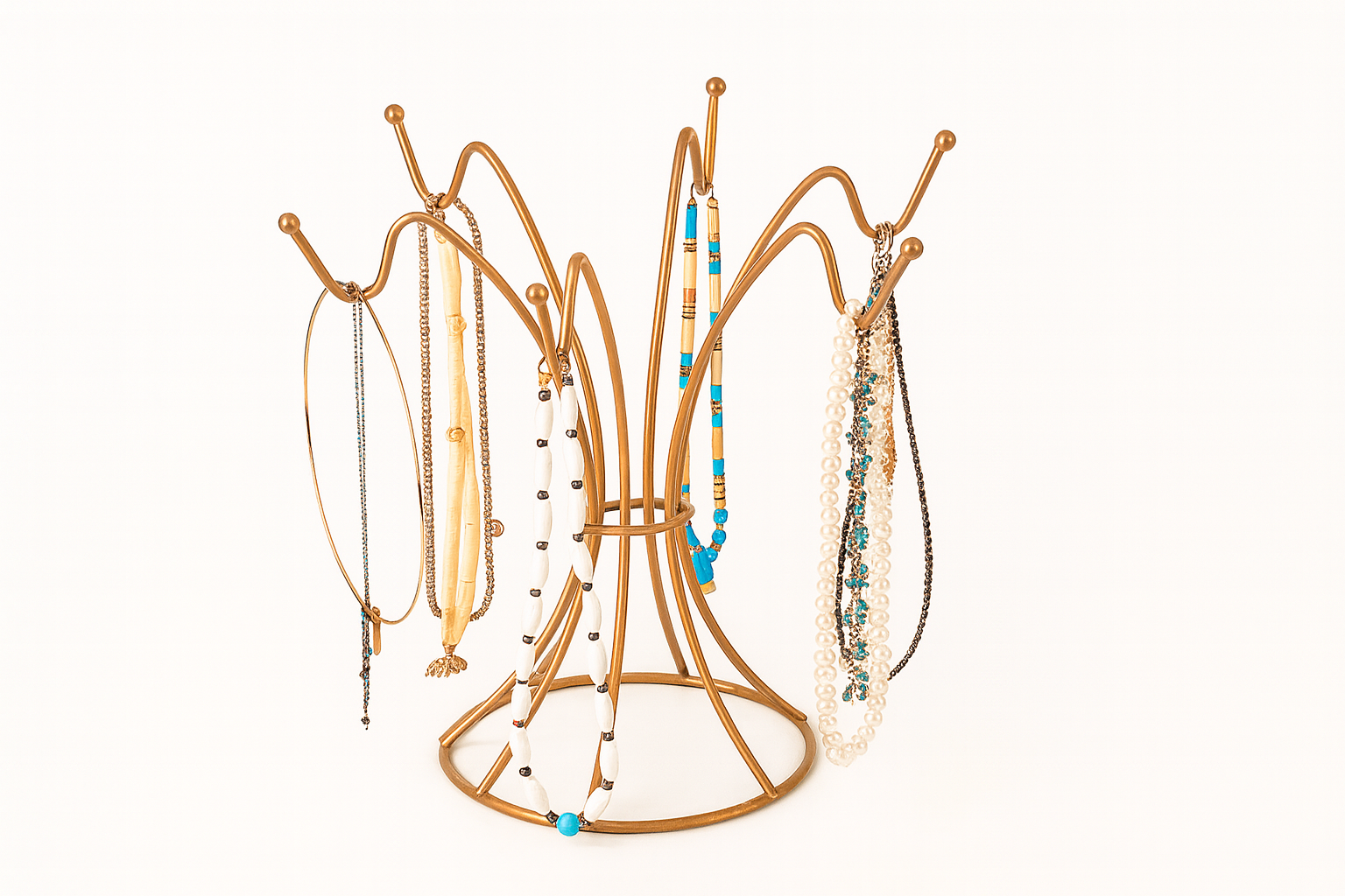 Rose Jewelry Stand, Jewelry Holder, Bracelet, Necklace, Necklace Set, Rosary Holder Organizer Gift - Metal Stainless