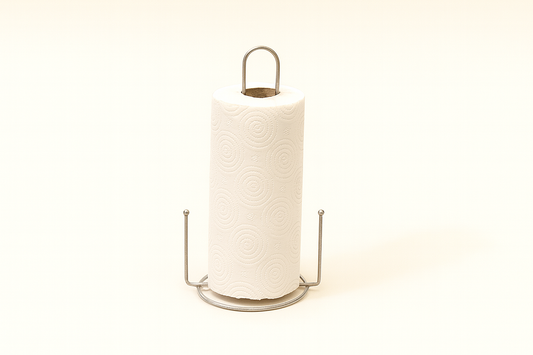 Silver Marbled Paper Roll Towel Holder,Napkin Holder Kitchen Bathroom Kids Room Accessories-Metal Stainless