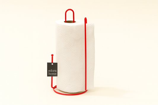 Red Bracket Paper Roll Towel Holder 25 Cm Napkin Holder, Modern Ergonomic Design - Metal Stainless Steel