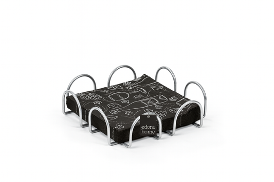 Pink Square 18 Cm Napkin Holder, Cafe, Restaurant, Hotel, Kitchen Tableware Large Size Napkin - Metal Stainless