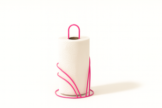 Pink Swan Paper Roll Towel Holder, Napkin Holder Kitchen Bathroom Kids Bedroom Accessories - Metal Stainless