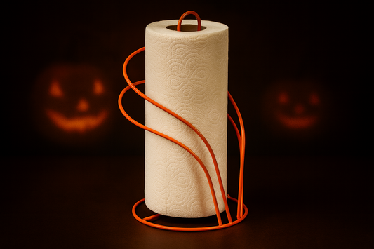 Orange Swan Paper Roll Towel Holder, Napkin Holder Kitchen Bathroom Kids Room Accessories - Metal Stainless