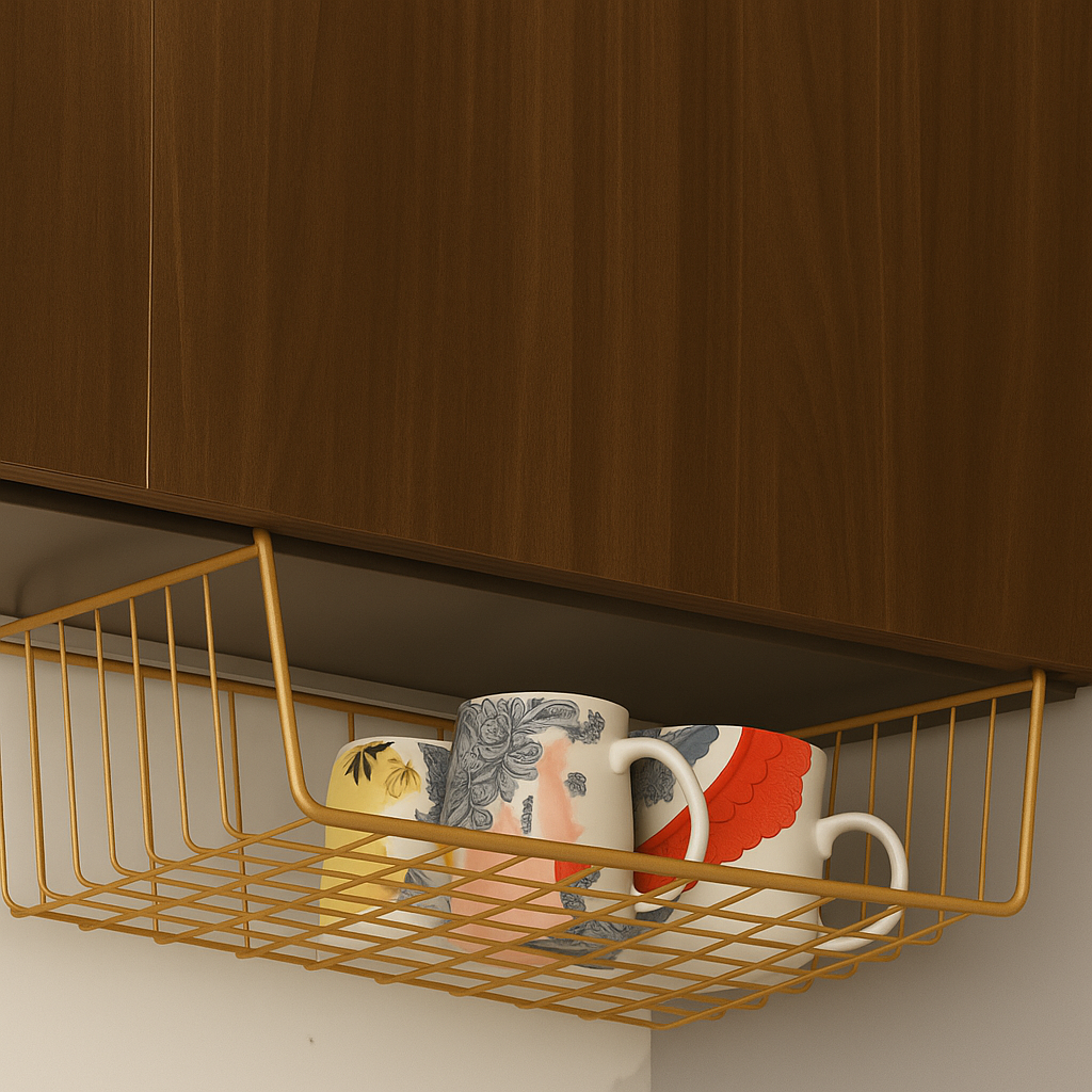 Gold Raf Altı Kanguru Sepet, Çok Amaçlı Düzenleyici Organizer , Bardak Rafı