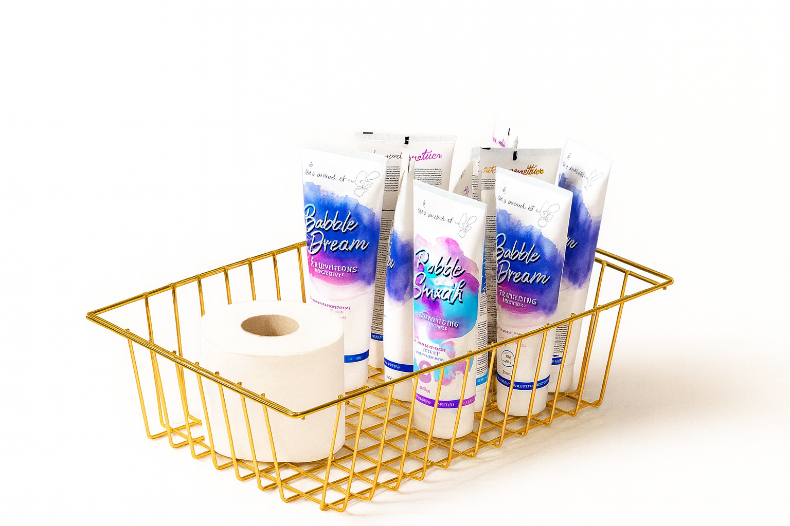 Altın Dikdörtgen Sepet Şık Çok Amaçlı Dolap Düzenleyici Organizer