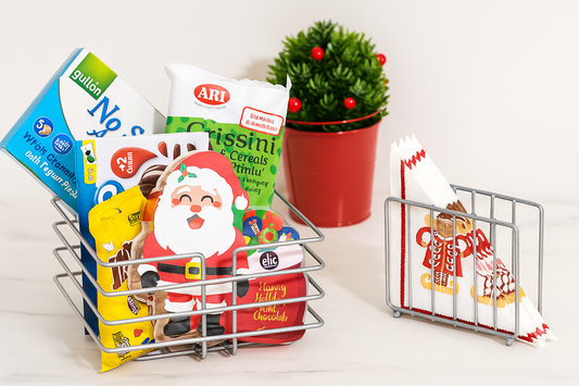 Gümüş 2'Li Servis Sunum Seti, Çok Amaçlı Sepet Ve Kafesli Peçetelik