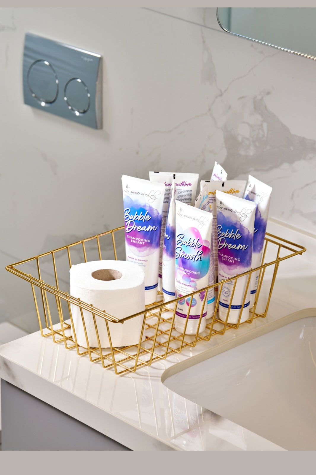 Altın Dikdörtgen Sepet Şık Çok Amaçlı Dolap Düzenleyici Organizer