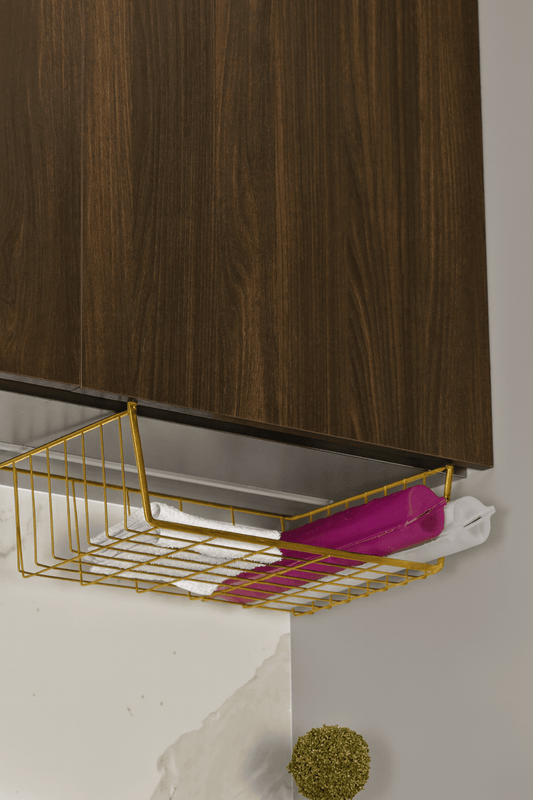 Altın Raf Altı Kanguru Sepet, Çok Amaçlı Düzenleyici Organizer , Bardak Rafı