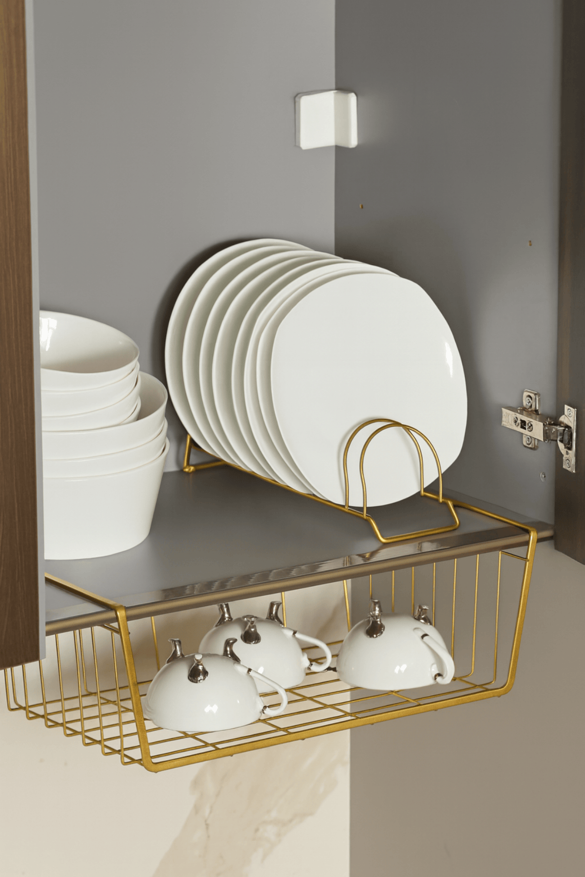 Altın Raf Altı Kanguru Sepet, Çok Amaçlı Düzenleyici Organizer , Bardak Rafı