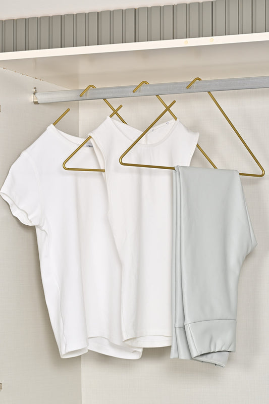 Altın Üçgen Tişört, Elbise, Gömlek, Mayo Askısı, Şık Tasarım Mağaza Store Askısı-Metal Paslanmaz