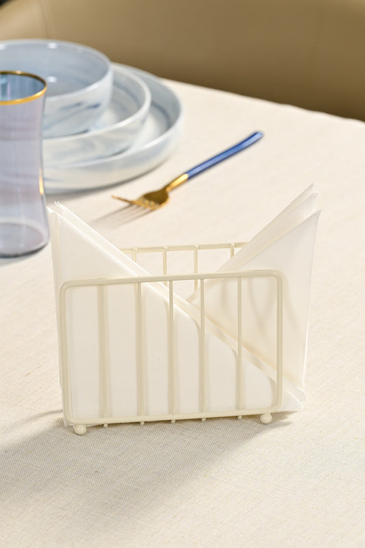 Bej Kafes Peçetelik, Kafe Cafe, Restoran, Otel, Dekoratif Peçetelik Hediyelik - Metal Paslanmaz