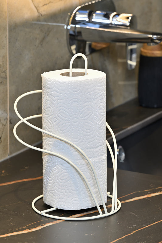 Bej Kuğu Kağıt Rulo Havluluk, Peçetelik Mutfak Banyo Çocuk Yatak Odası Aksesuar - Metal Paslanmaz