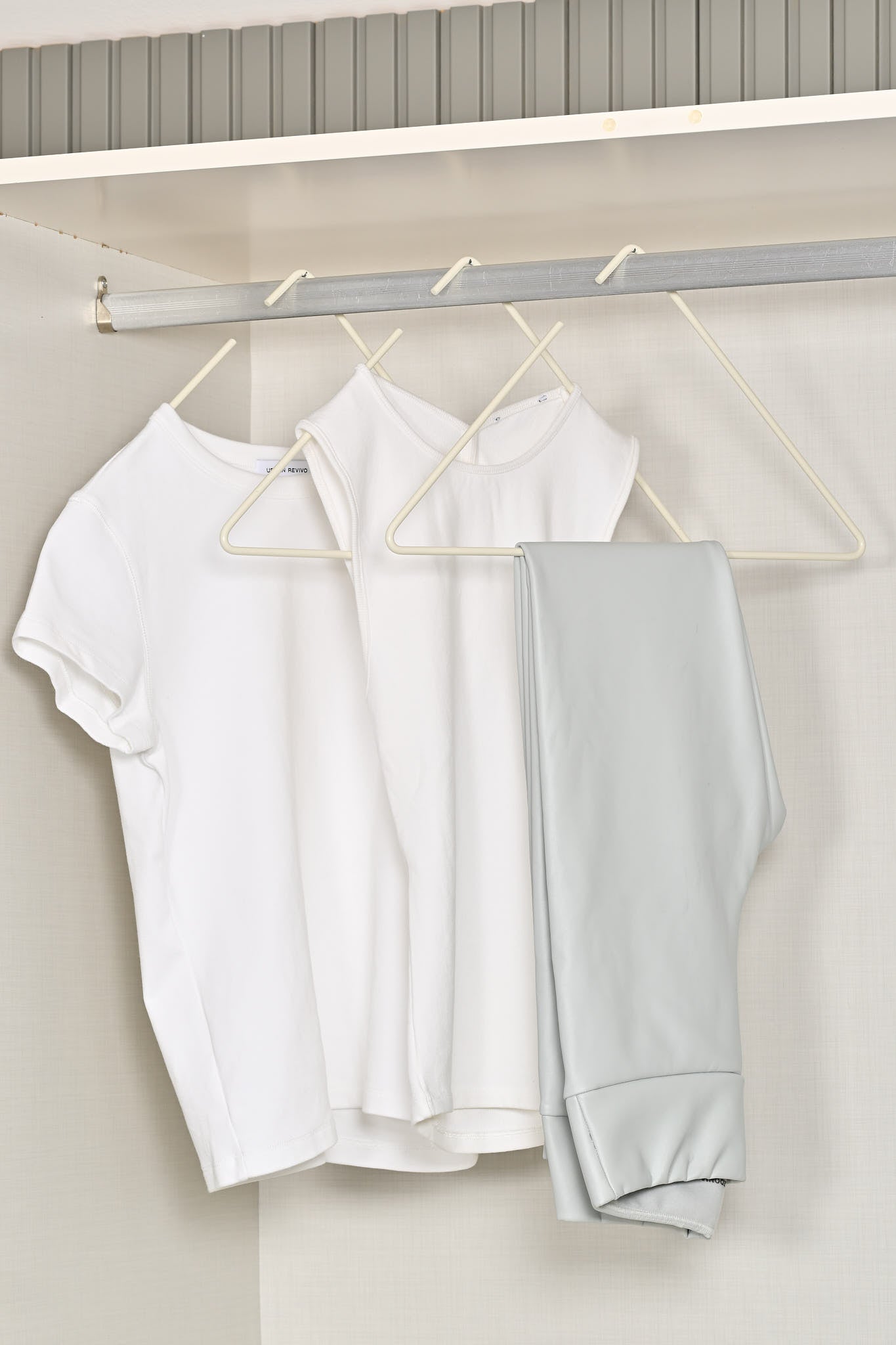 Beige Triangle T-shirt, Dress, Shirt, Swimsuit Hanger, Stylish Design Shop Store Hanger-Metal Stainless