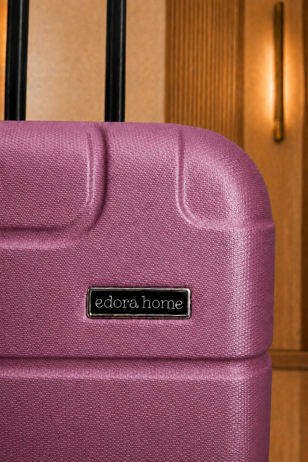 Edora Home Dayanıklı ABS 2'li Valiz Seti Rose Orta ve Büyük Boy Bavul 360° Döner 8 Tekerlekli Hafif Garantili