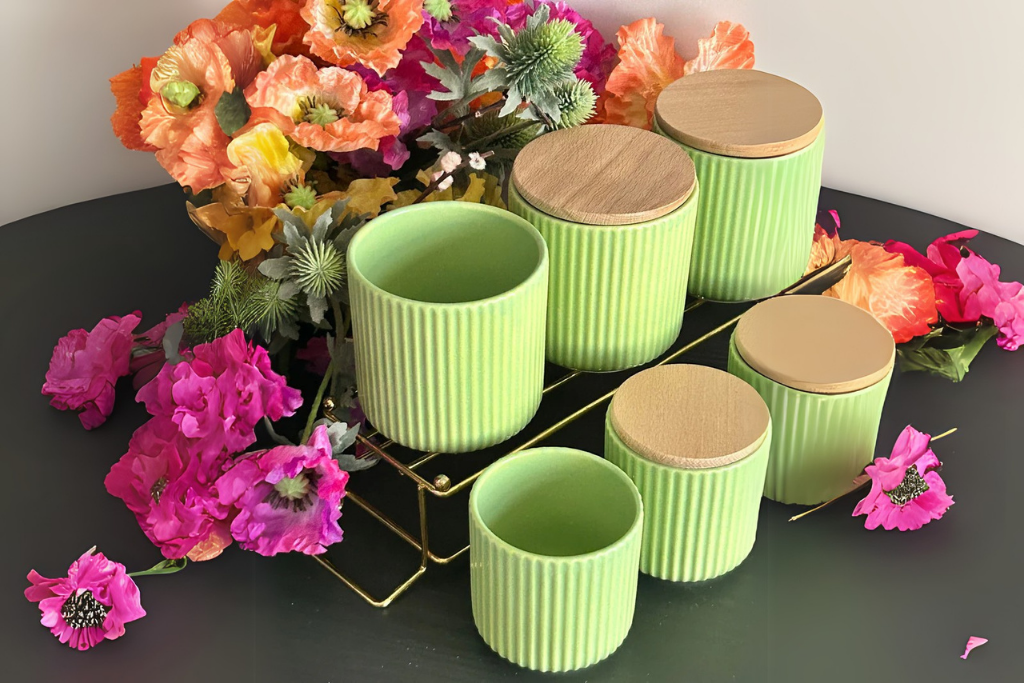 7 Piece Spice Jar Set with Bamboo Vacuum Lids