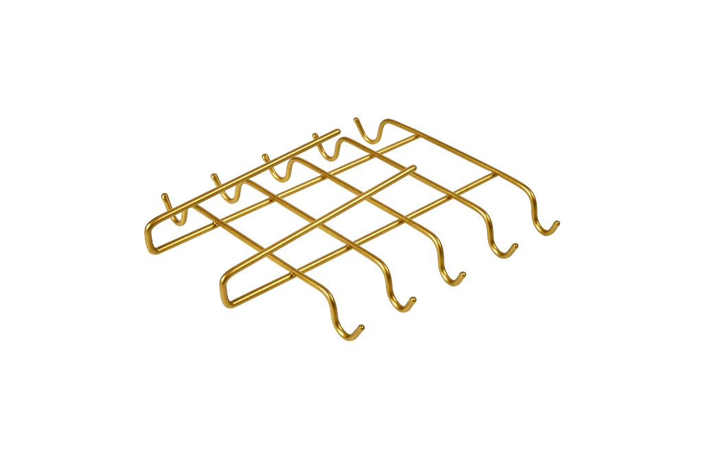 Mat Gold 10 Kancalı Bardak Askılığı Raf Altı Kupa Fincan Düzenleyici Paslanmaz Metal