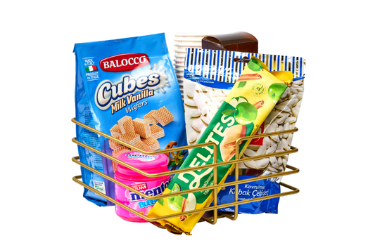 Gold 2'Li Servis Sunum Seti, Çok Amaçlı Düzenleyici Ve Kafesli Peçetelik, Hediyelik-Metal Paslanmaz