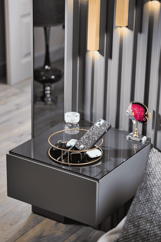 Gold Banyo Organizer Kozmetik Takı Parfüm Havlu Düzenleyici Sunum Tepsisi Pleksili -Metal Paslanmaz