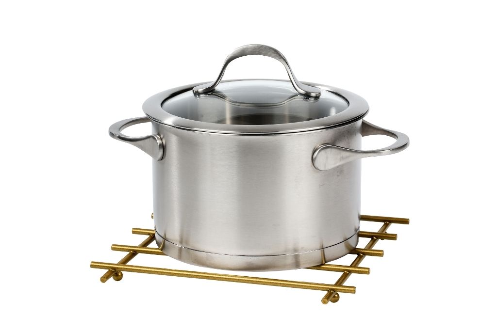 Gold Flat Bar Fireproof Nihale, Countertop Coaster - Metal Stainless