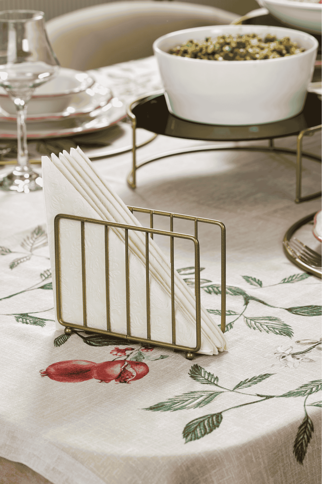Gold Cage Napkin Holder, Cafe Cafe, Restaurant, Hotel, Decorative Napkin Holder Gift - Metal Stainless