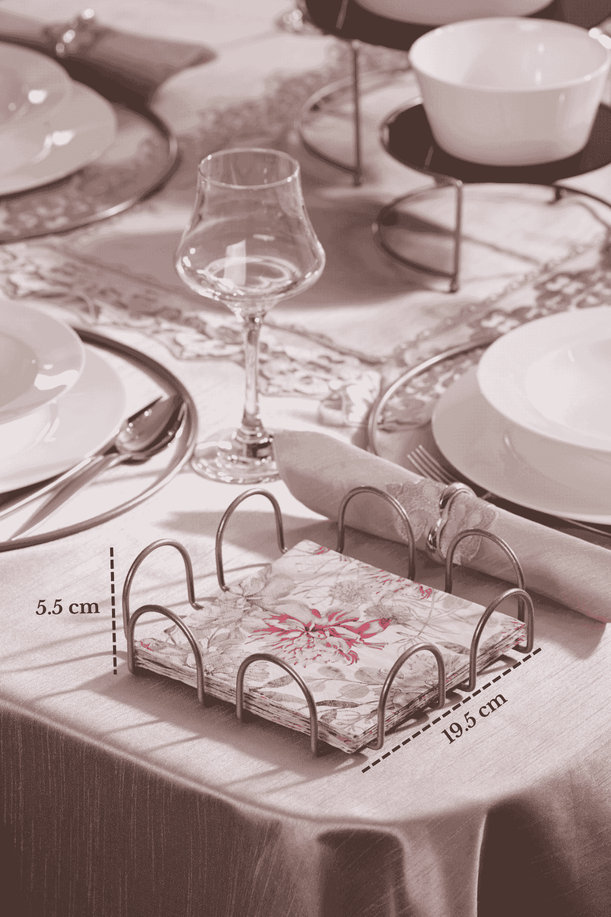Mat Gold 18 Cm Peçetelik Büyük Boy Peçete Standı Kafe Restoran Otel Paslanmaz Metal