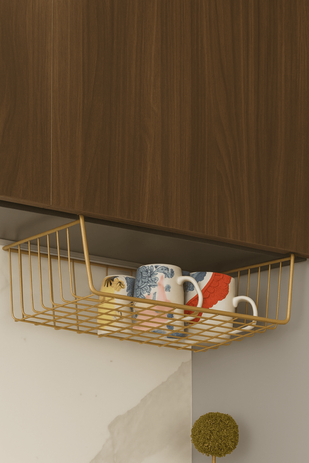 Gold Raf Altı Kanguru Sepet, Çok Amaçlı Düzenleyici Organizer , Bardak Rafı