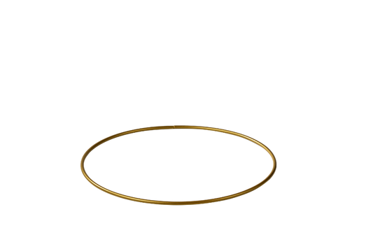 Paslanmaz metal gold supla – yuvarlak içi boş formu ile şık ve modern masa sunum ürünü