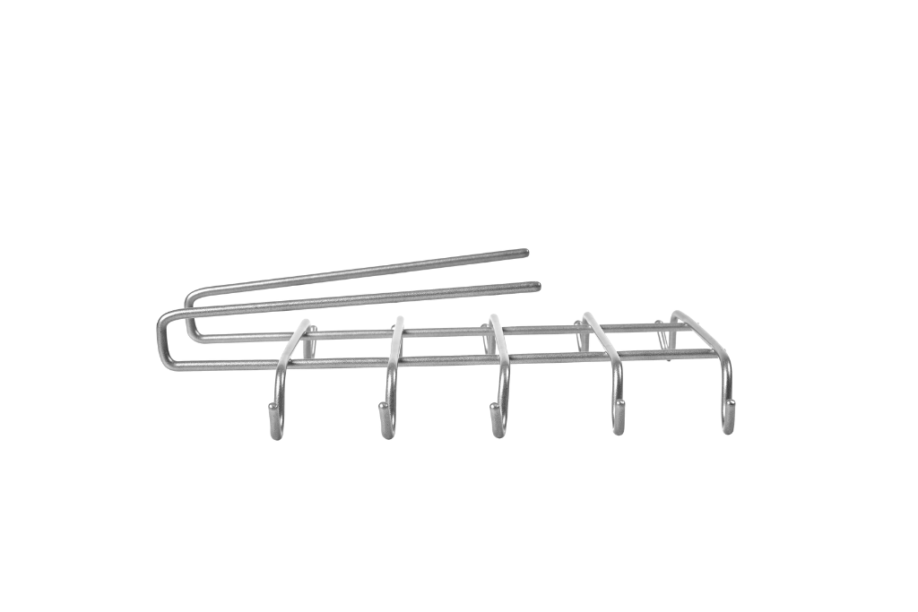Silver 10-Piece Under Cabinet and Shelf Portable Cup Rack, Mug, Cup Organizer - Metal Stainless Steel
