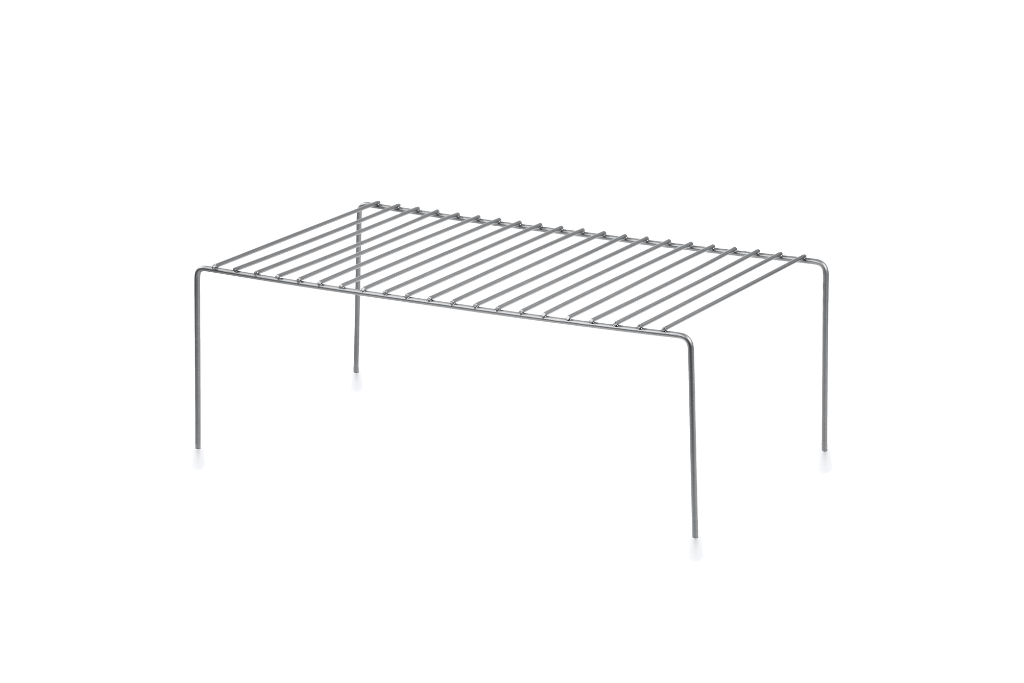 2-Piece Matte Silver Kitchen Set Cabinet Organizer and 10-Hook Mug Holder Stainless Metal
