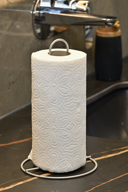 Gümüş Dik Kağıt Havluluk Standart Ve Büyük Boy Rulo Uyumlu Peçetelik Mutfak Banyo - Metal Paslanmaz