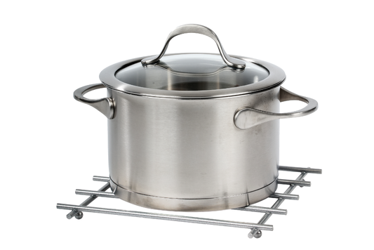 Gümüş Düz Çubuklu Yanmaz Nihale, Tezgah Üstü Altlık - Metal Paslanmaz