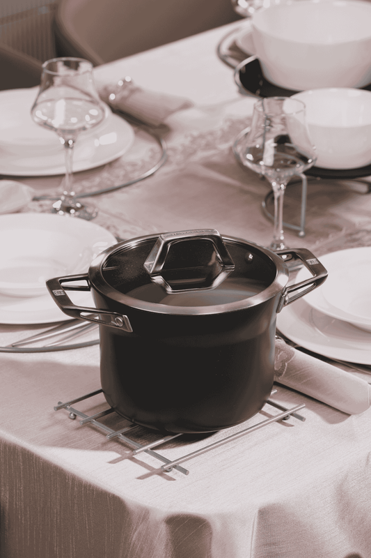 Gümüş Düz Çubuklu Yanmaz Nihale, Tezgah Üstü Altlık - Metal Paslanmaz