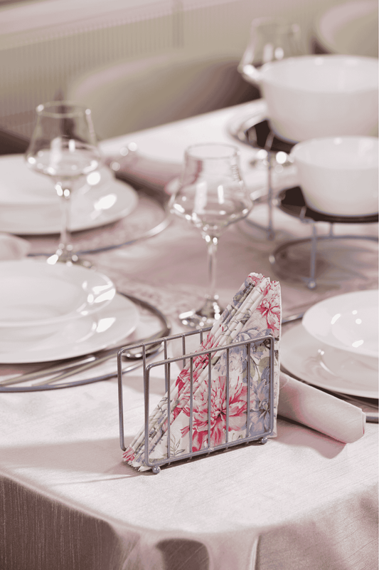 Gümüş Kafes Peçetelik,Kafe Cafe,Restoran, Otel, Dekoratif Peçetelik Hediyelik-Metal Paslanmaz