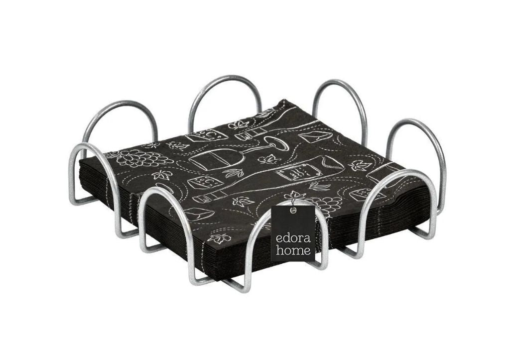 Mat Gümüş 18 Cm Peçetelik Büyük Boy Peçete Standı Kafe Restoran Otel Paslanmaz Metal