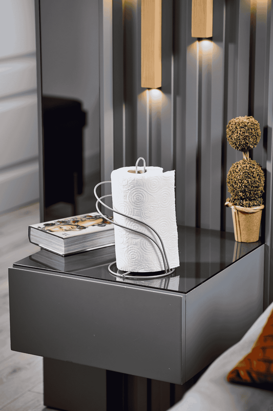 Gümüş Kuğu Kağıt Rulo Havluluk,Peçetelik Mutfak Banyo Çocuk Yatak Odası Aksesuar-Metal Paslanmaz