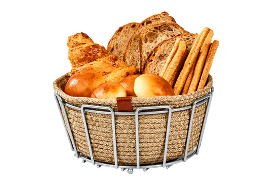 Gümüş Oval Köşeli Ekmek Sepeti Şık,Ekmeklik Hasır Örmeli Makrome,Çeyiz-Çok Amaçlı Metal Paslanmaz