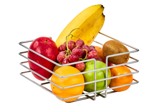 Paslanmaz gümüş sepet – oval köşeli, kare formda, çok amaçlı kullanıma uygun mutfak düzenleyici