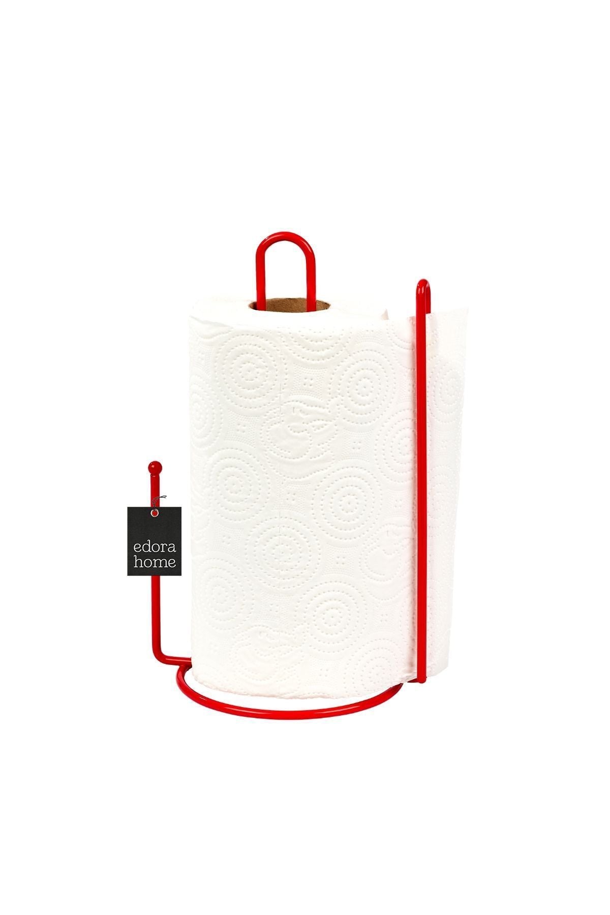 Kırmızı Ayraçlı Kağıt Havluluk Rulo Havluluk Peçetelik 25 Cm Paslanmaz Metal