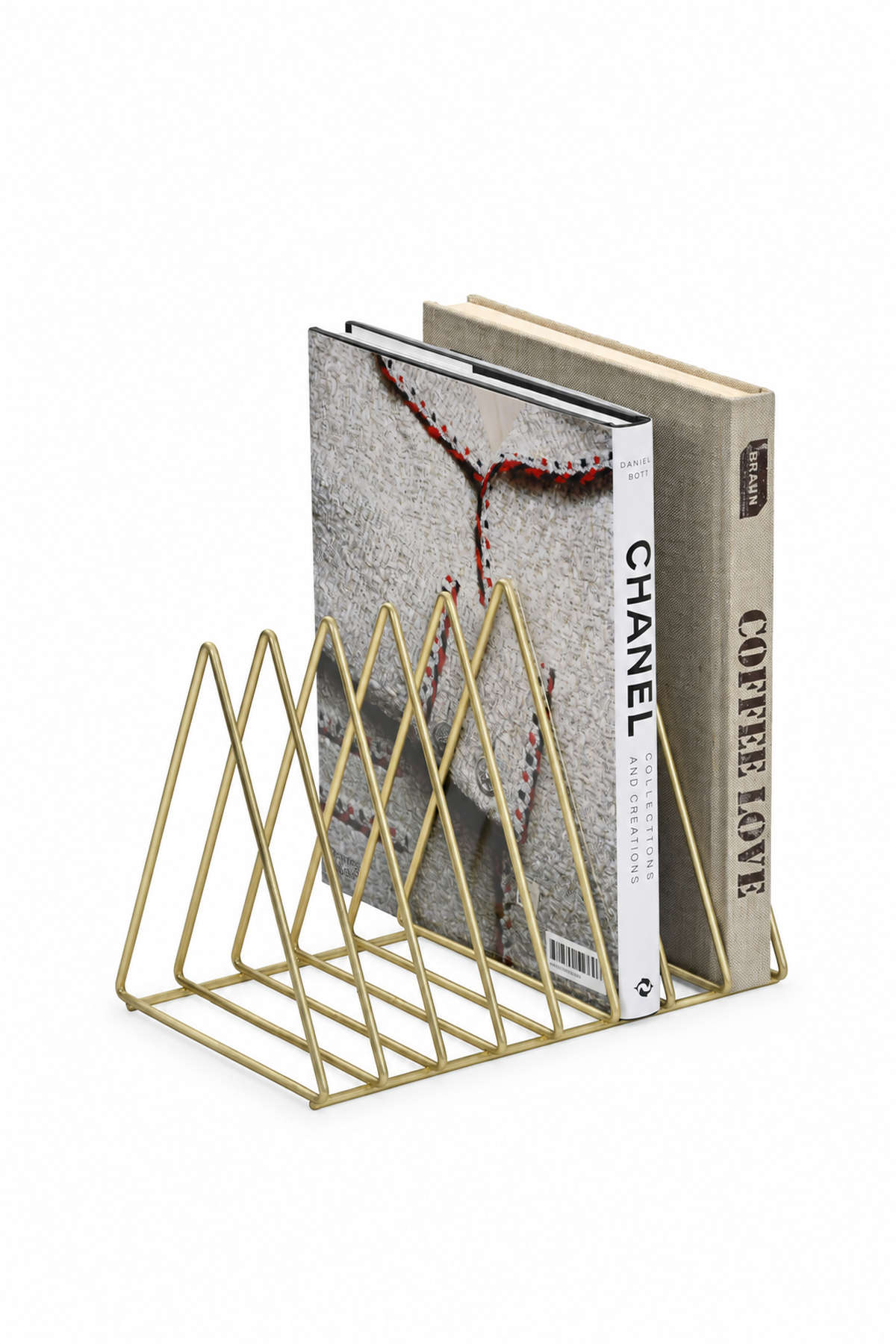 Matte Gold Desk Book Organizer Office Living Room Organizer