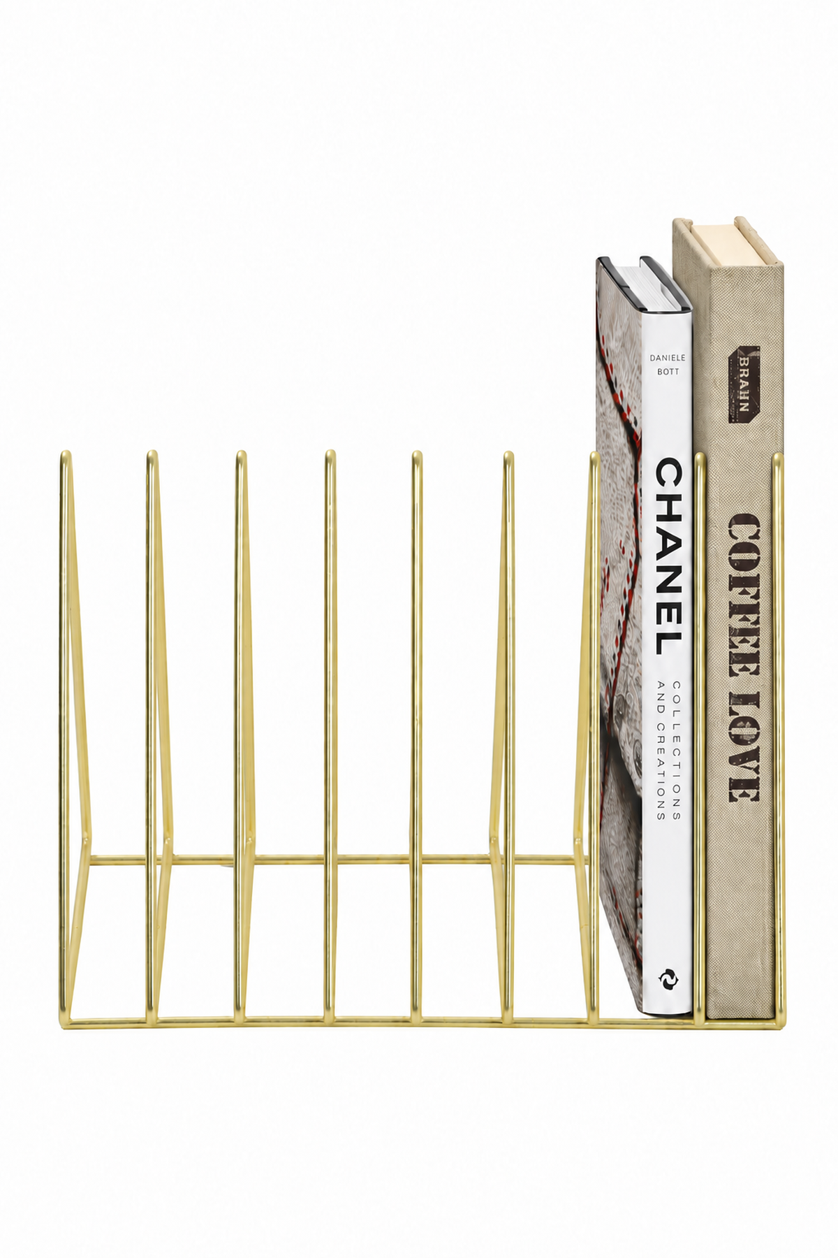 Matte Gold Desk Book Organizer Office Living Room Organizer