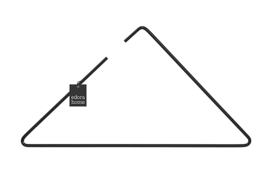 Mat Siyah 5 li Üçgen Tişört, Elbise, Gömlek, Mayo Askısı, Şık Tasarım Mağaza Store Askısı-Metal Paslanmaz
