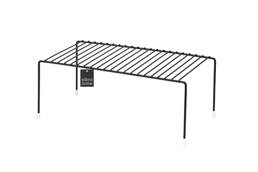Mat Siyah Çok Amaçlı Dolap Içi Düzenleyici Tel Raf, Fincan Tabak Kase Organizer-Metal Paslanmaz