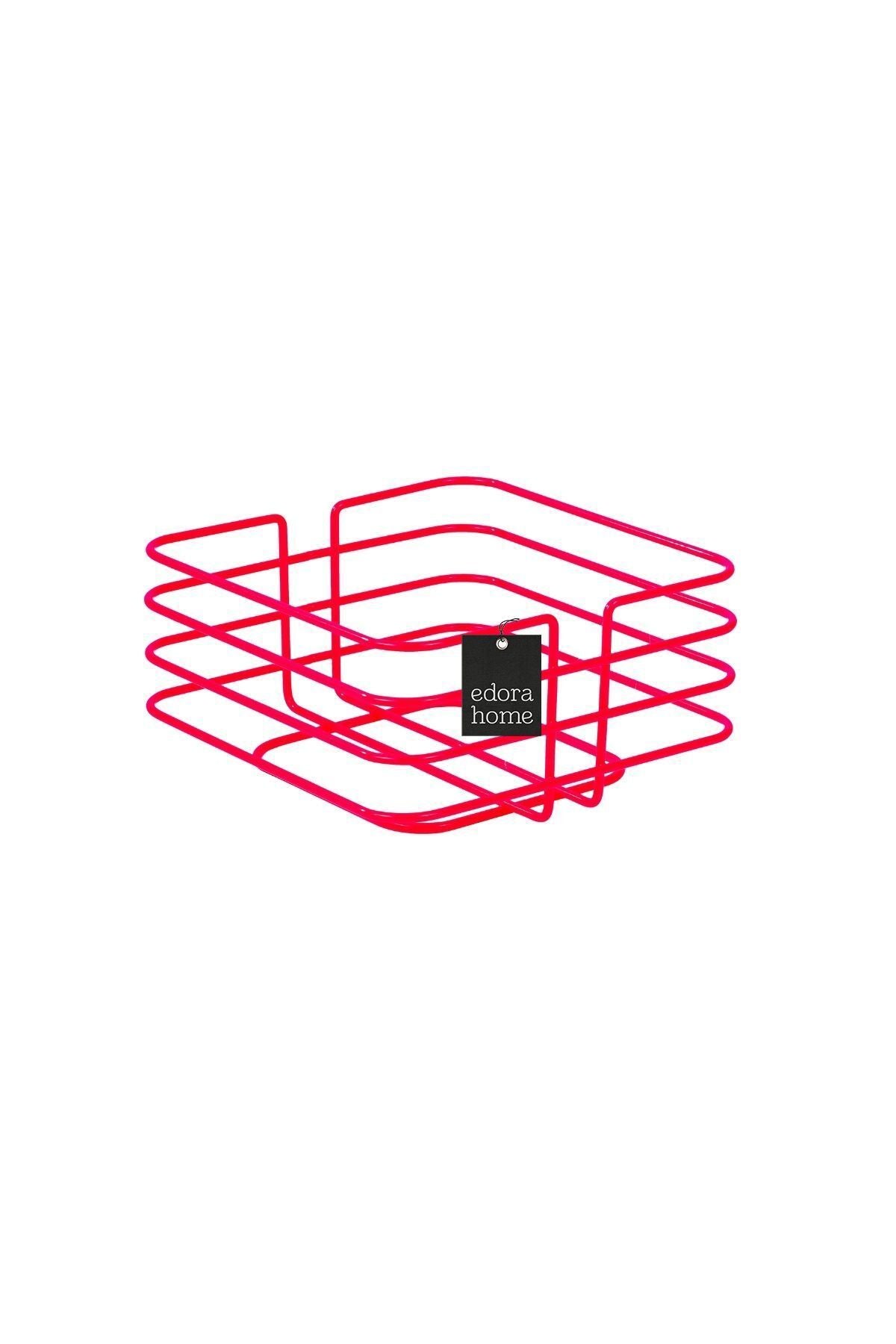 Pink Oval Angled Square Basket Storage Basket Multipurpose Organizer Stainless Metal