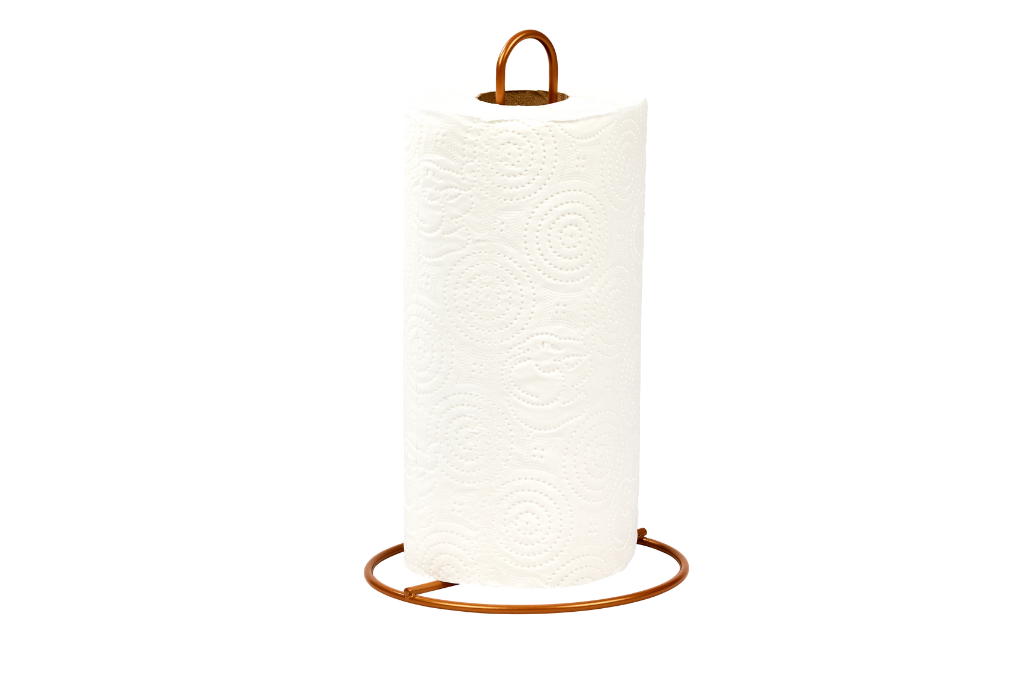 4-Piece Rose Serving Presentation Set Napkin Holder Paper Towel Holder Bread Basket Trivet Stainless Metal