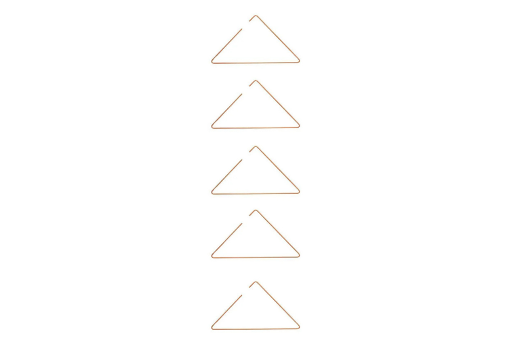 5-Piece Rose Triangle Dress Hanger T-Shirt Shirt Swimsuit Hanger Store Hanger Stainless Metal