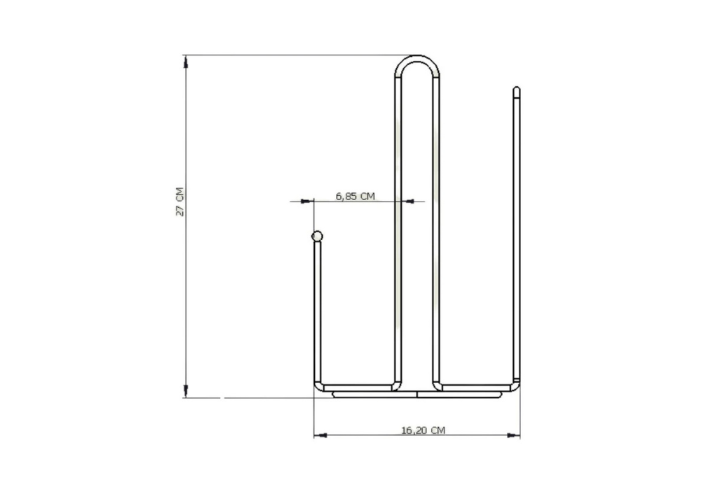 Rose Ayraçlı Kağıt Rulo Havluluk 25 Cm Peçetelik , Modern Mutfak Ergonomik Tasarım - Metal Paslanmaz