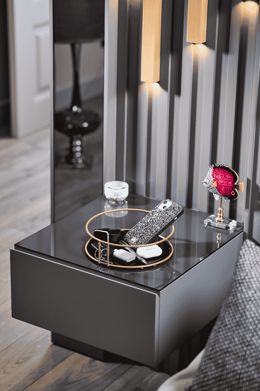 Rose Banyo Organizer Kozmetik Takı Parfüm Havlu Düzenleyici Sunum Tepsisi Pleksili -Metal Paslanmaz