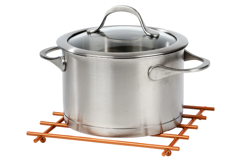 Rose Flat Bar Fireproof Nihale, Countertop Coaster - Metal Stainless