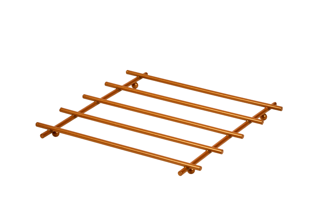 Rose Flat Bar Fireproof Nihale, Countertop Coaster - Metal Stainless